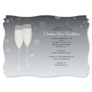Champagne Glasses   Personalized Bridal Shower Invitations With 