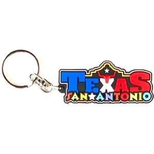 San Antonio Keychain 3 D Rubber, Texas Keychains, Texas Souvenirs, TX 