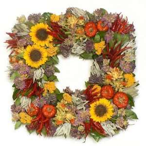 New Tuscan Herb Garden 17 Square Wreath  #172833 