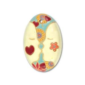  Stoneware Young Love Oval Pendant
