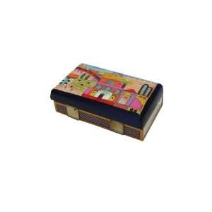  Yair Emanuel Kitchen Sized Wooden Matchbox Holder with 