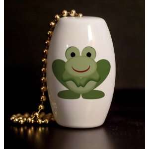  Cute Little Frog Porcelain Fan / Light Pull