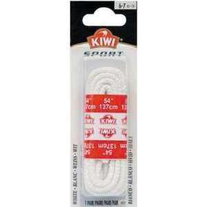  KIWI Shoe Laces Oval Athletic Black/White 54 (6 Pack 