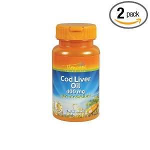  Thompson Cod Liver Oil Softgels, 800 Mg, 60 Count (Pack of 
