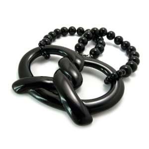  New NICKI MINAJs Acrylic Pretzel Pendant Necklace Chain 