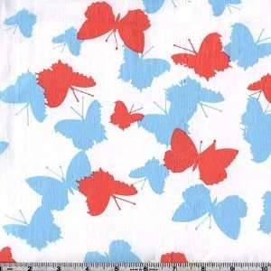  45 Wide Carnaby Street Butterflies Powder Fabric By The 