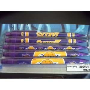  Los Angeles Lakers NBA Mechanical Pencils 5 to a Pack 