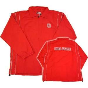  Ohio State Buckeyes Red Full Zip Warm Up Top Sports 