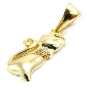  Pendant plated gold Chat Beauté. Jewelry