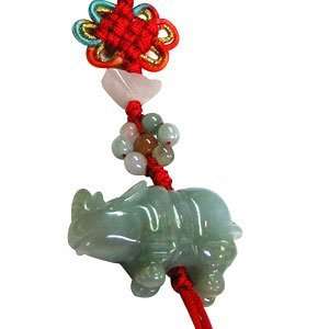  Yang Protection Rhinoceros Tassel   Jade 