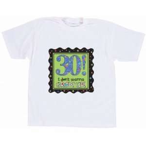  Lets Party By Amscan Adult 30th Birthday T Shirt / White 