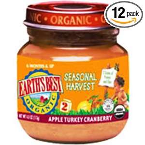   2nd Seasonal Harvest Apple Turkey Cranberry, 4 Ounce Jars (Pack of 12