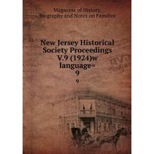  New Jersey Historical Society Proceedings V.9 (1924)w 