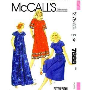  McCalls 7888 Womens Dress Muu Muu Size 6   8 Bust 30 1/2 