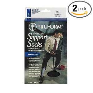 Truform 15 20 Mens Dress Style Overcalf Support Socks, Large, Tan, 1 