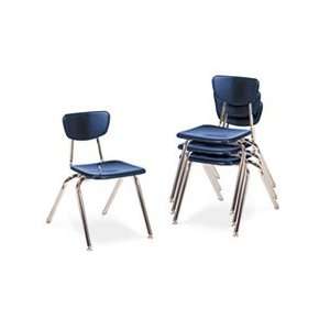  3000 Series Classroom Chairs, 16 Seat Height, Navy, 4 