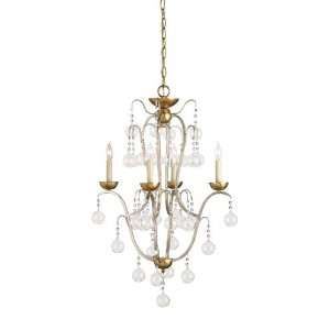   & Company 9027 Allusion 4 Light Chandeliers in Silver Leaf Gold Leaf