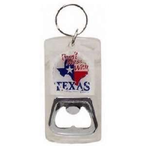  Texas Keychain Lucite Bottle Opener  Dont Mess W Case 