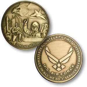  Air Force Emblem and Theme 1 7/8 Bronze Antique Challenge 