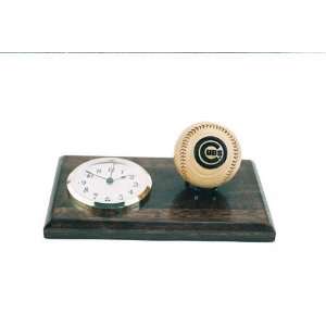  Chicago Cubs Wood Baseball Desk Set with Clock Sports 