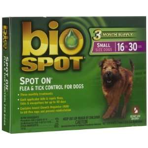  Spot On Flea & Tick Control Dogs 16 30 lbs (Quantity of 1 