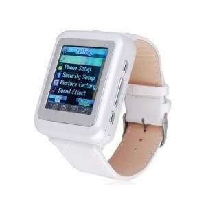  Tri Band Sports Fm Watch Cell Phone White and Black Electronics