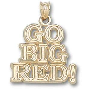 University of Nebraska Go Big Red Pendant (Gold Plated)  