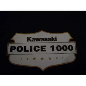  Kawasaki Police Motorcycle Decal Sticker Bike 2.5 X 4 