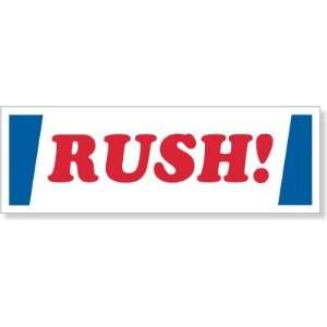  Rush Coated Paper Label, 3 x 1