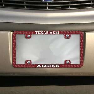  NCAA Texas A&M Aggies Thin Rim Mini Logo License Plate 