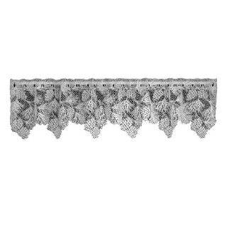   60 Inch Wide by 24 Inch Drop Tier, White Pinecone Lace Curtains