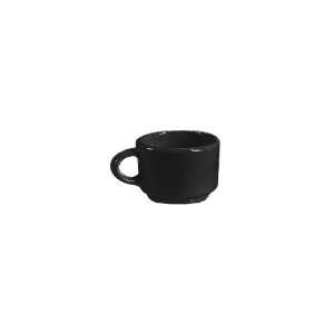  Diversified Ceramics Black 8 oz Stacking Cappuccino Cup 