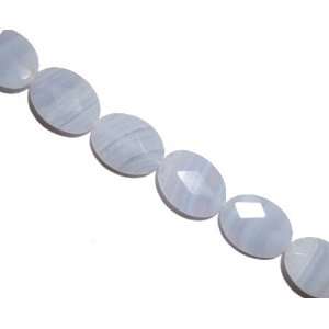  Blue lace agate faceted oval, 20x15mm, A grade, sold per 