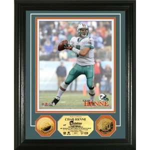  Highland Mint NFL Miami Dolphins Chad Henne 24KT Gold Coin 