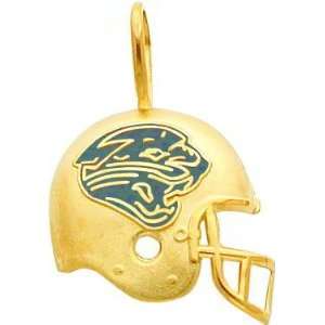  14K Gold Enameled NFL Jacksonville Jaguars Football Helmet 