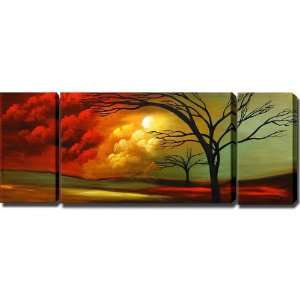  Abstract Rising Sun Giclee Nature Canvas Art Paint 3PC 