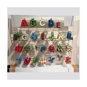 Club Pack of 160 Colorful Alphabet Letter Christmas Ornaments with 