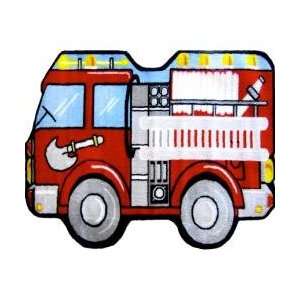  Medium Pile Fire Engine Kids Rug   25 x 39   Fun Time 