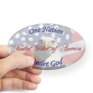  Under God oval sticker One nation under god Oval Sticker 