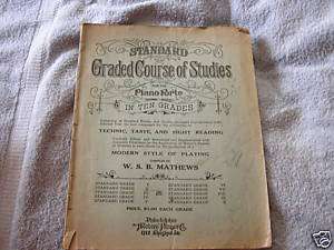 Standard Graded Course of Studies For Piano Forte 1919  
