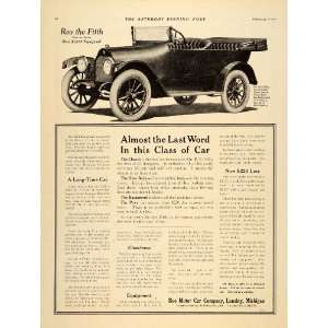  1914 Ad Reo Motor Car Lansing Automobile Electric Light 