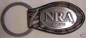 Mossy Oak Camo Hunting Break Up Rifle NRA Key Fob Ring  