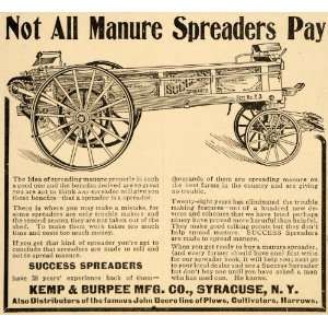   Spreader Kemp & Burpee Company   Original Print Ad