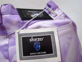 SFARZO Jeans Couture Violet Flower Stretch Pants 28 NWT  