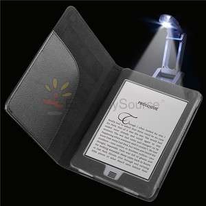 Black Leather Pouch Case Cover+Portable Reading Light For  