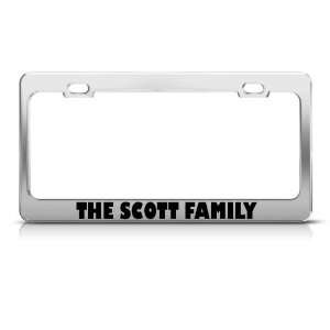  The Scott Family Funny Metal license plate frame Tag 