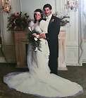 Eve of Milady Victorian Wedding Gown and Veil Worn Once Preserved SZ 
