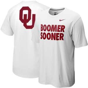  Nike Oklahoma Sooners Campus Roar T shirt   White (Medium 