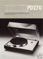 Luxman PD270 Turntable Brochure from 1970s  