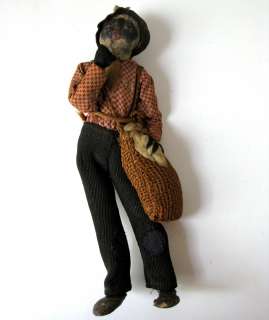   Slave Doll antique african american black history figurine ***  
